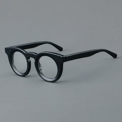 Pwaty Vintage Acetate Glasses Frame Round Frames Southood Black 
