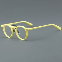 Raed Retro Round Acetate Glasses Frame Round Frames Southood Yellow 
