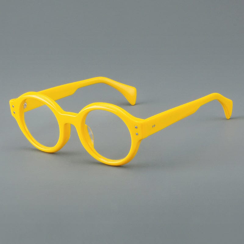 Ricci Retro Round Acetate Optical Frame Round Frames Southood Yellow 
