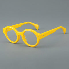 Ricci Retro Round Acetate Optical Frame Round Frames Southood Yellow 