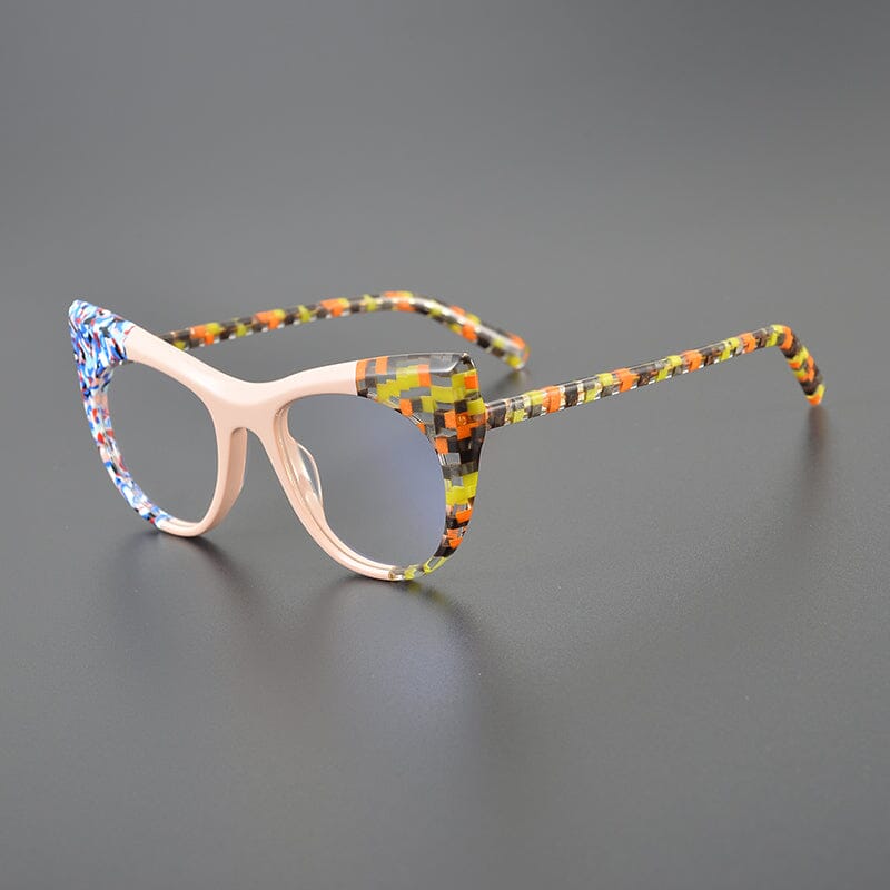 Ripple Acetate Cat Eye Glasses Frame Cat Eye Frames Southood Pink Flower 