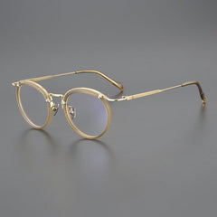 Salaam Handmade Titanium Round Glasses Frame Round Frames Southood Gold 
