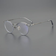 Salaam Handmade Titanium Round Glasses Frame Round Frames Southood Gun 