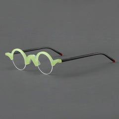 Shaw Retro Round Acetate Glasses Frame Round Frames Southood Green 