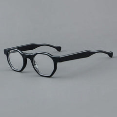 Shoko Vintage Acetate Glasses Frame Geometric Frames Southood Black 