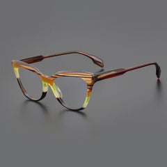 Sparke Acetate Cat Eye Glasses Frame Cat Eye Frames Southood Brown Yellow 