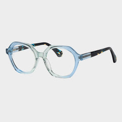 Taijuan Vintage Acetate Glasses Frame Geometric Frames Southood Clear Blue Green 