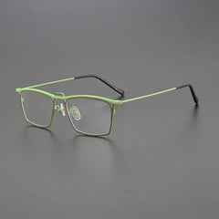 Takai Rectangle Titanium Glasses Frame Rectangle Frames Southood Gray Green 