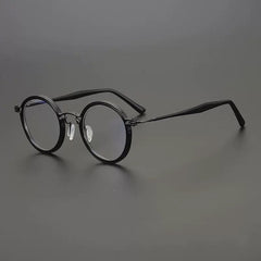Tate Vintage Round Acetate Glasses Frame Round Frames Southood Black 