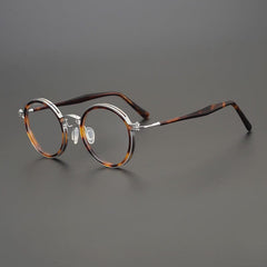 Tate Vintage Round Acetate Glasses Frame Round Frames Southood Silver Tortoiseshell 