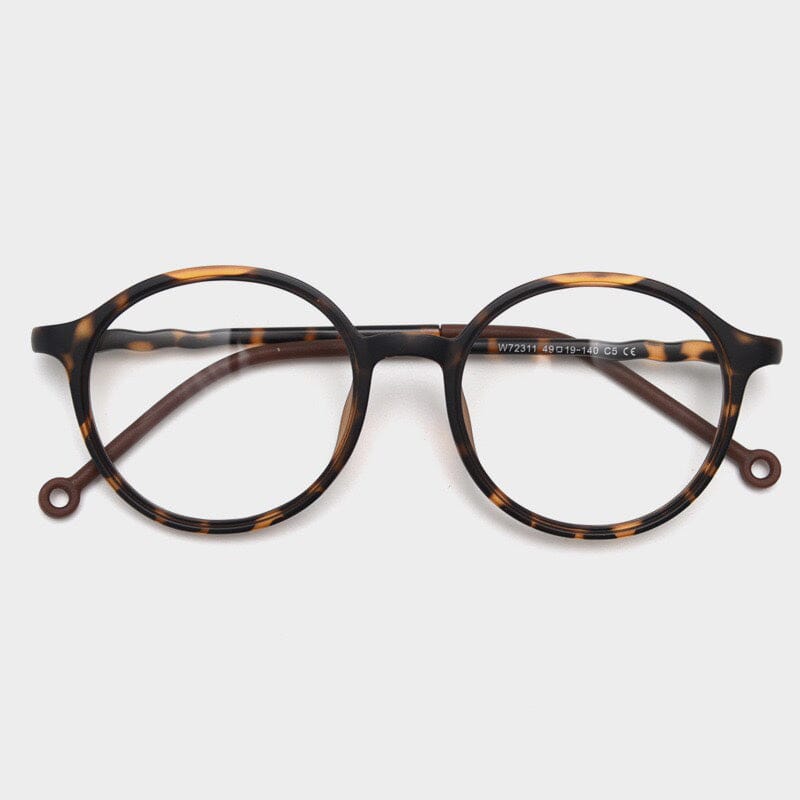 Torrey Round TR90 Vintage Eyeglass Frame Round Frames Southood Leopard 
