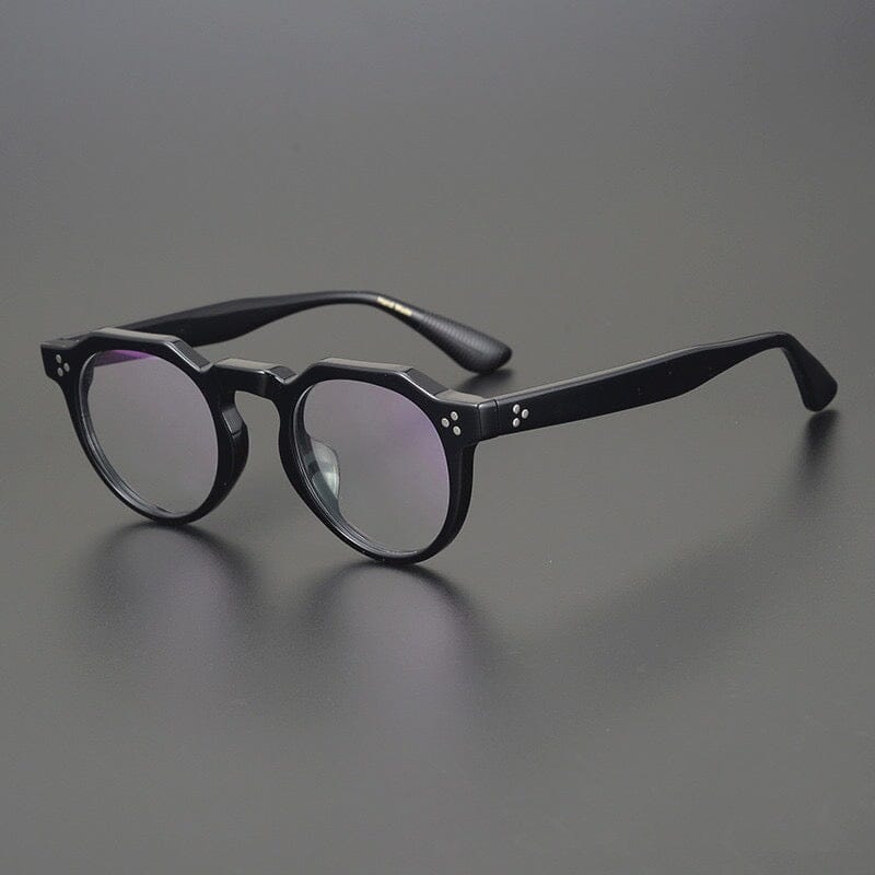 Tryp Vintage Acetate Glasses Frame Round Frames Southood Black 