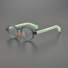 Vandyk Acetate Round Glasses Frame Round Frames Southood Matte Green 