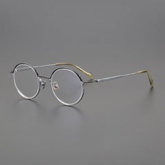 Yale Round Titanium Glasses Frame Round Frames Southood Gun 