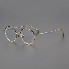 Yale Round Titanium Glasses Frame Round Frames Southood Yellow 